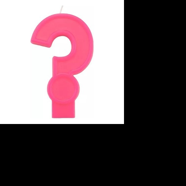 VELA SIGNO DE INTERROGACION PARTY ROSA PZA